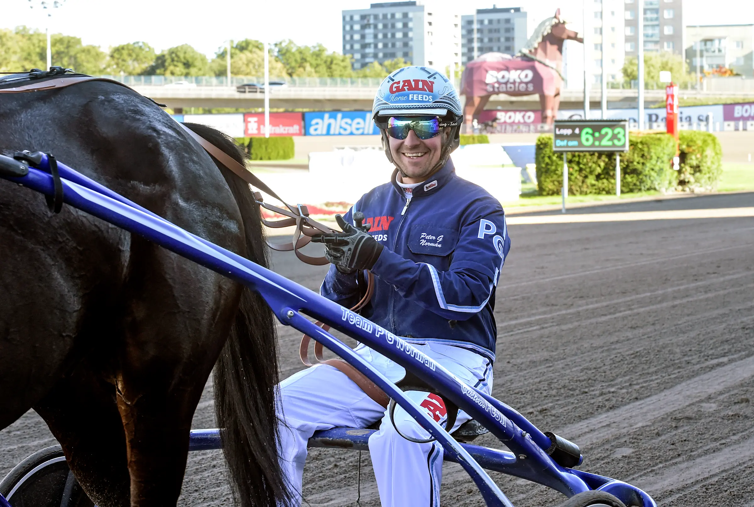 Peter G Norman tar med sig tre hästar till lördagens V75 på Romme. Foto: Lars Jakobsson, TR Bild