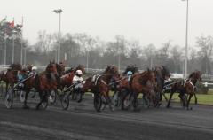 Maharajah i Prix De France precis innan han slog ihop och galopperade. Foto; A.Lindblom/Travkompaniet